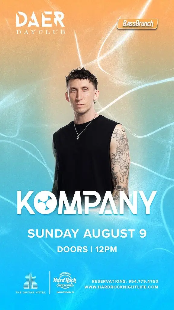 Kompany at DAER Dayclub - Sunday August 9, 2026