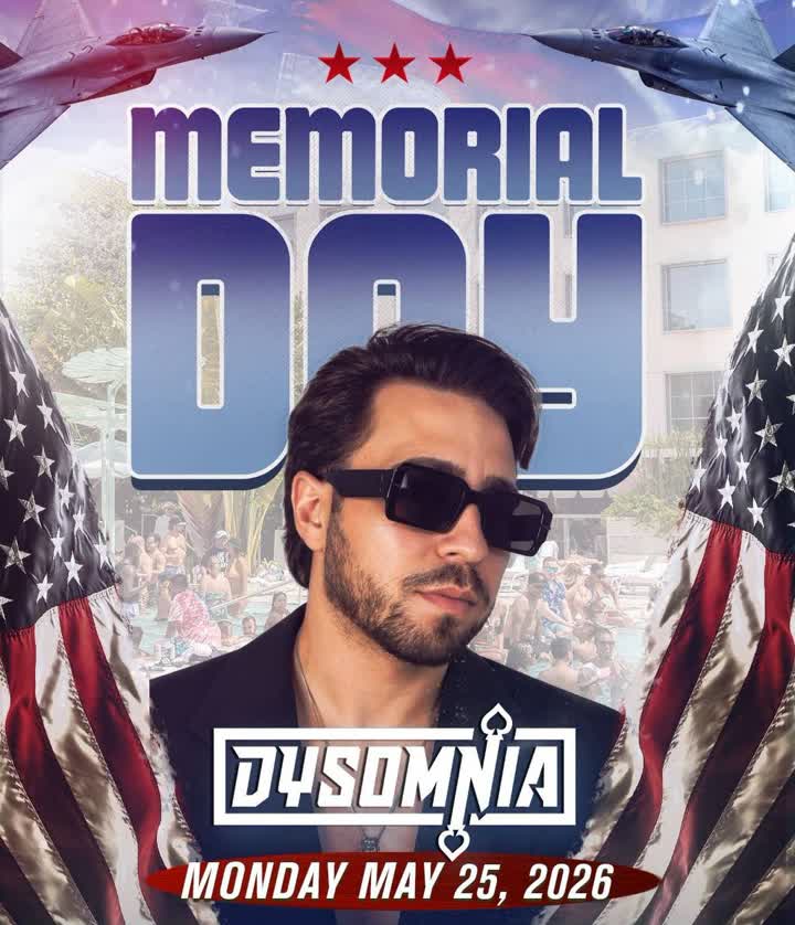 Dysomnia Memorial Day Pool Party at Strawberry Moon - Monday May 25, 2026